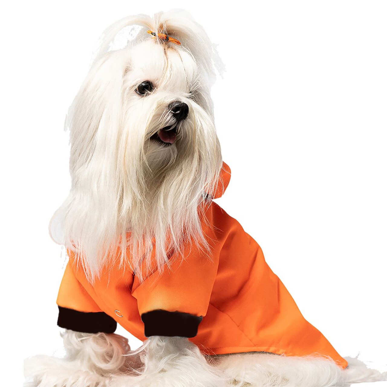 Hanorac pentru câini, Paws &amp; Whiskers, Mebranlı Raincoat, Portocaliu - imagine 6